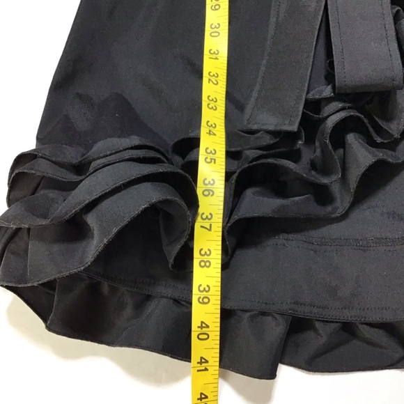 Joseph Ribkoff Black Coat with Ruffle Accents - Picture 7 of 9